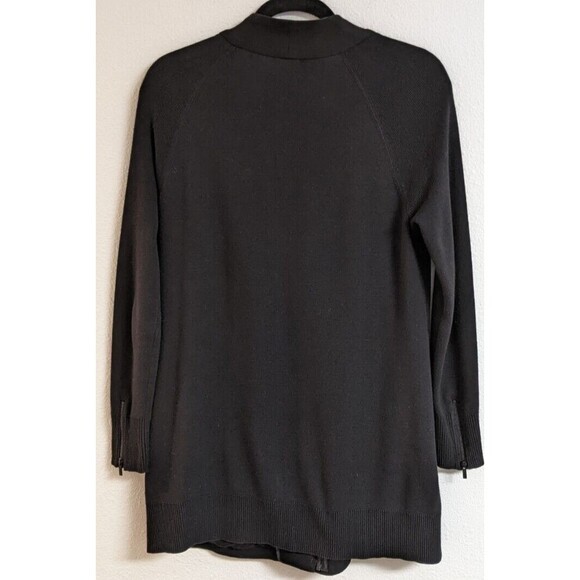 CAbi # 3351 "Tailor" Ponte Full Zip Black Coat w/Back Sweater Knit Size Small - Picture 8 of 15